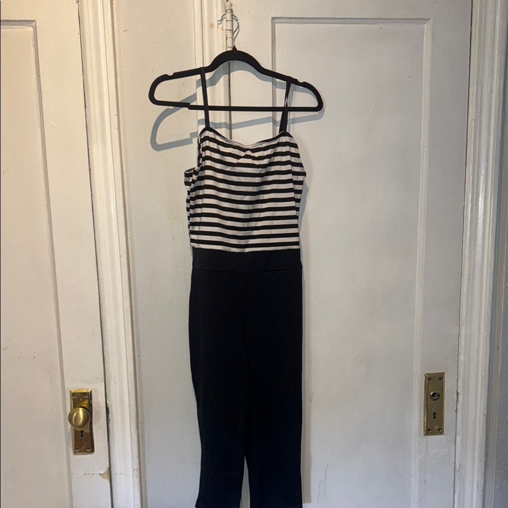Striped Black and White Jumpsuit